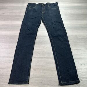 Obey Jeans Mens‎ 34x31 Dark Wash Tight Stretch Straight Leg Denim Classic Style